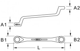 Llave combinada de Doble Extremo-9 x 10 mm KS Tools6